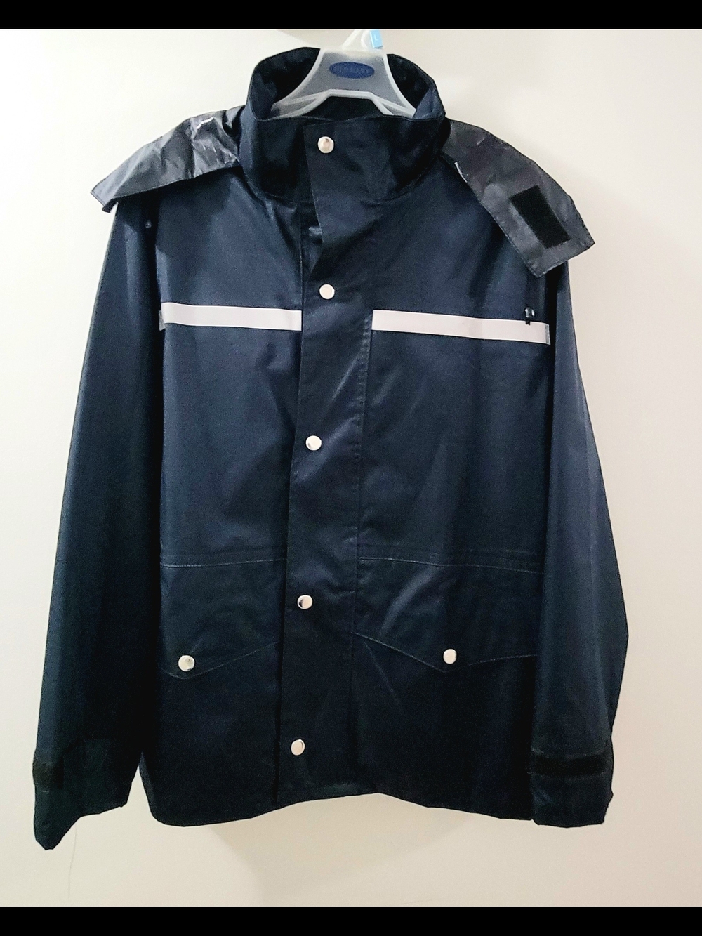 Men's Navy Reflective Trim Waterproof Jacket